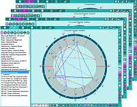 Charts. Collage of button shapes