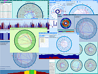 Charts.Collage of astrological programs